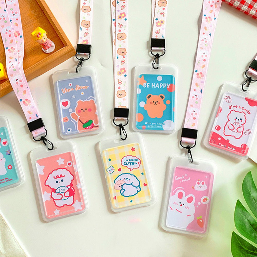 Bao đựng thẻ ID họa tiết hoạt hình có dây đeo thời trang | BigBuy360 - bigbuy360.vn