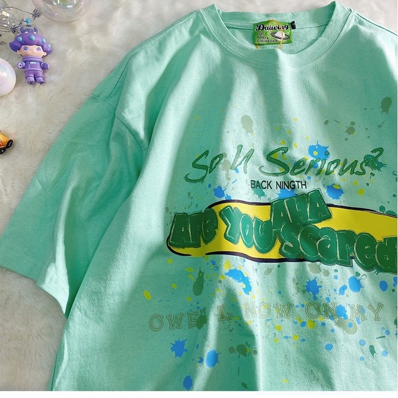 Áo Thun Tay Ngắn Dáng Rộng Phong Cách Thời Trang Hàn Quốc