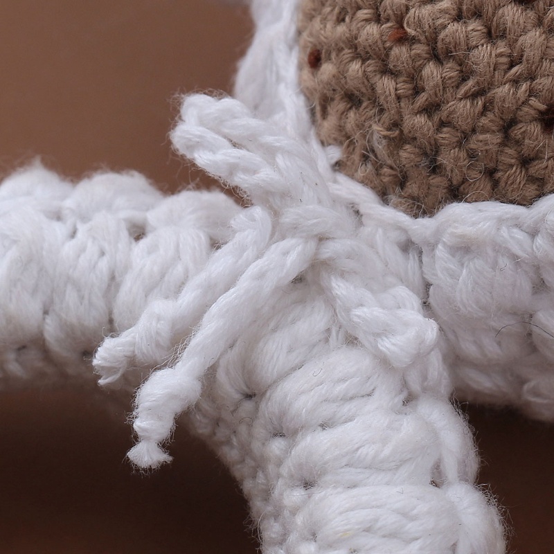 Đồ Chơi Lục Lạc Cầm Tay Đan Móc Thủ Công Không BPA Hình Động Vật Cho Bé Mọc Răng