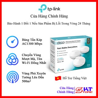 Bộ Phát Wifi Mesh Tp-Link Deco M5 (3-Pack) Chuẩn AC Tốc Độ 1300Mbps - Hàng Chính Hãng