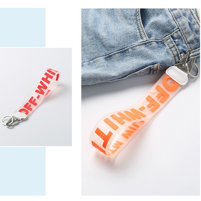 Off-white Móc Chìa Khóa Bằng Nhựa pvc Chất Lượng Cao