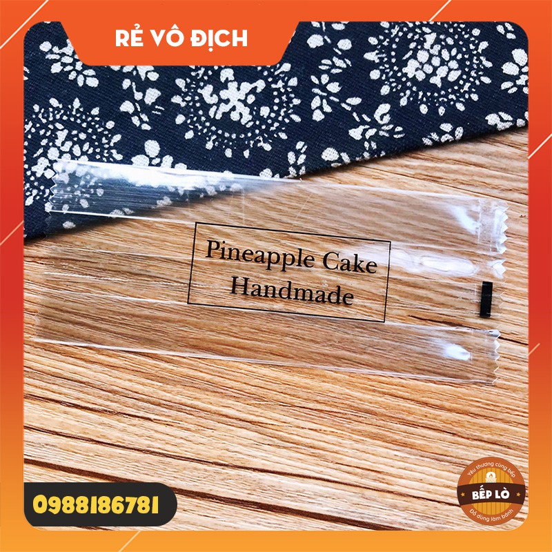Túi đựng bánh Dứa handmade trong suốt và mờ SANG TRỌNG DỄ THƯƠNG - set 100 túi