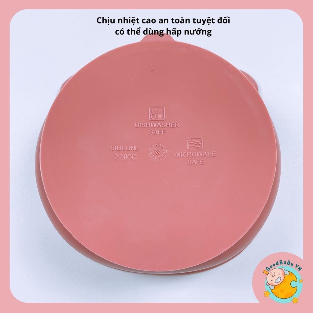Khay ăn dặm silicon mềm chống đổ cho bé Goodbabyvn