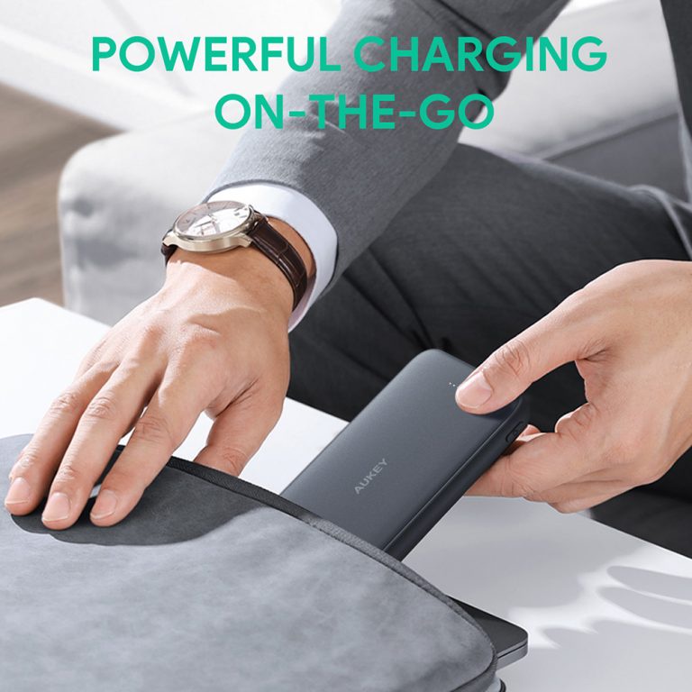 [GIAO HỎA TỐC] Sạc dự phòng Aukey 10.000mAh PB-N99, 2 cổng USB -hàng chính hãng