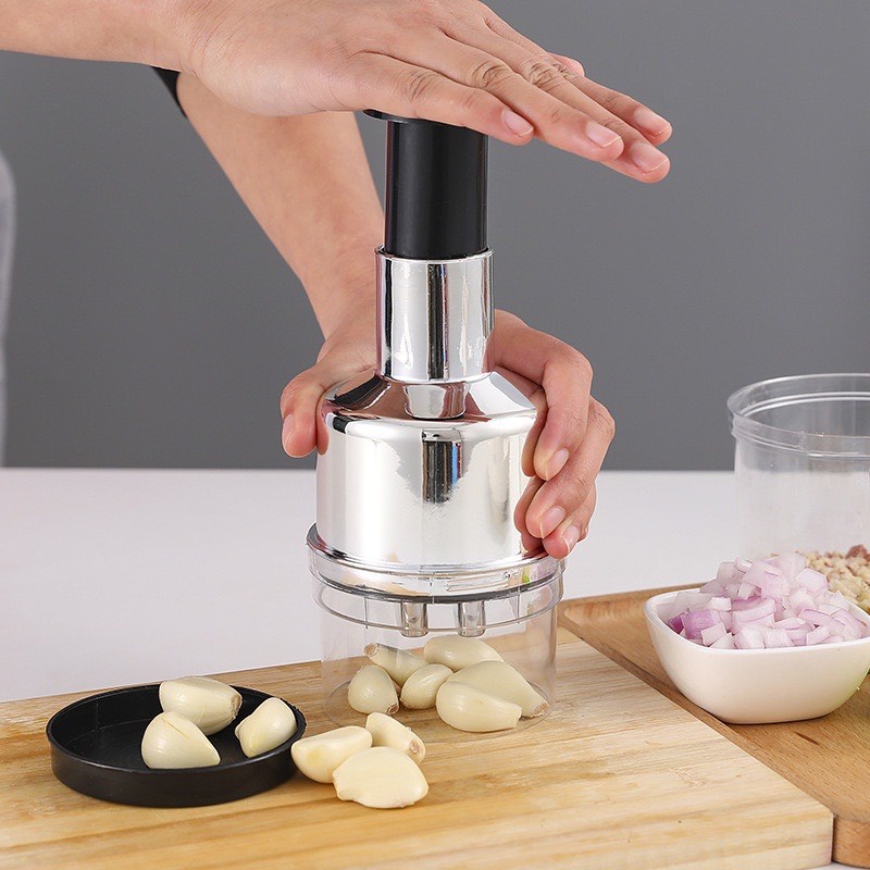 Dụng Cụ Đập Dập Hành Tỏi Bằng Tay - Dập Tỏi Ớt Cán Dài