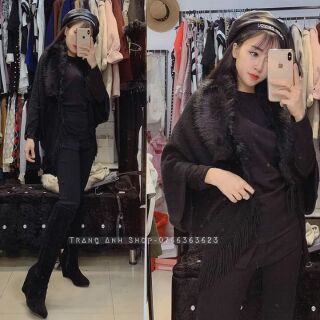 🌟Khoác len cổ lông