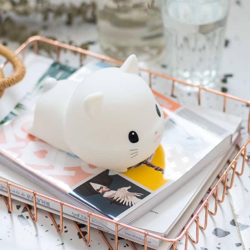 Đèn ngủ USB silicone mềm có thể sạc lại để đầu giường đồng hành cùng trẻ em quà tặng cho bạn bè