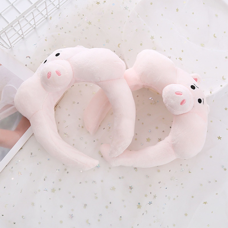Băng Đô Cài Tóc Hình Chú Heo Nhồi Bông Đáng Yêu Dành Cho Bé