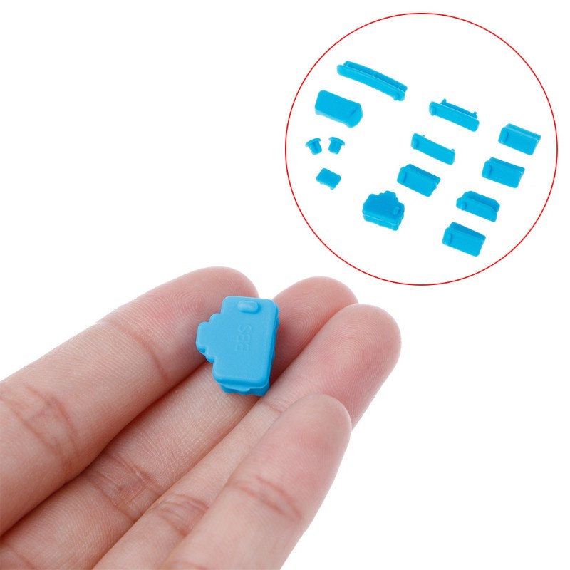 Bộ 13 nút bịt cổng laptop chống bụi bằng silicon nhiều màu đa năng