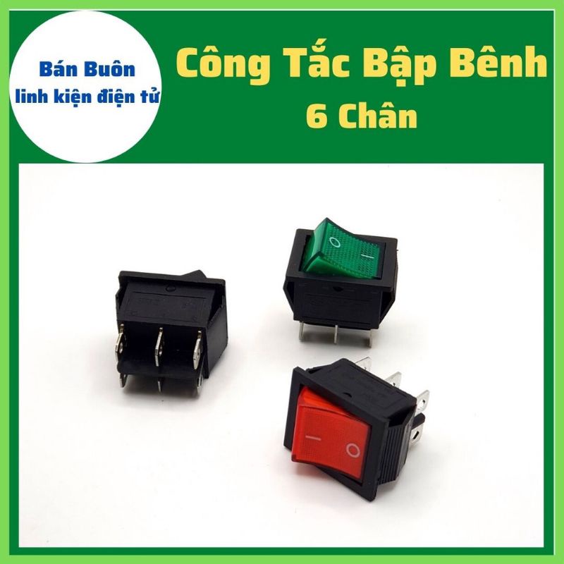 Công tắc bập bênh, công tắc On/OFF KCD 3 chân, 6 chân có đèn