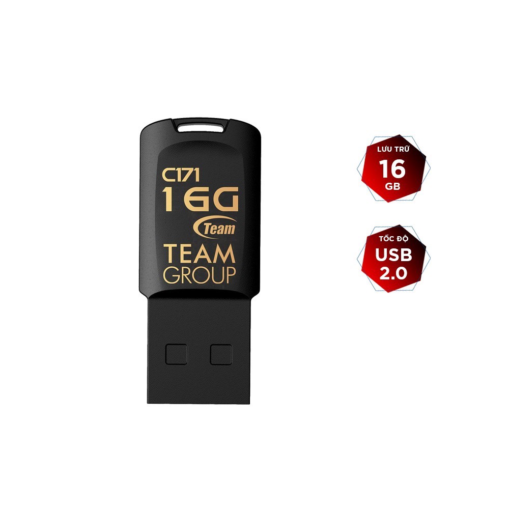 [ HÀNG CHÍNH HÃNG ] USB 16G TEAM (C171) Mẫu Mini Nhỏ Gọn Tiện Lợi Dễ Dàng Sử Dụng | BigBuy360 - bigbuy360.vn