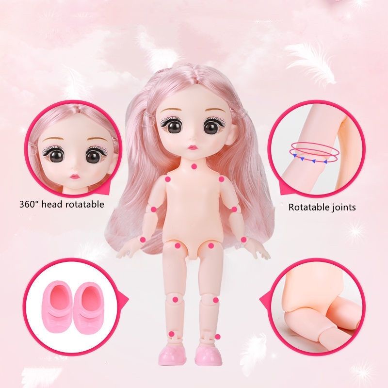 Búp bê barbie 17cm và quần áo giày xinh xắn