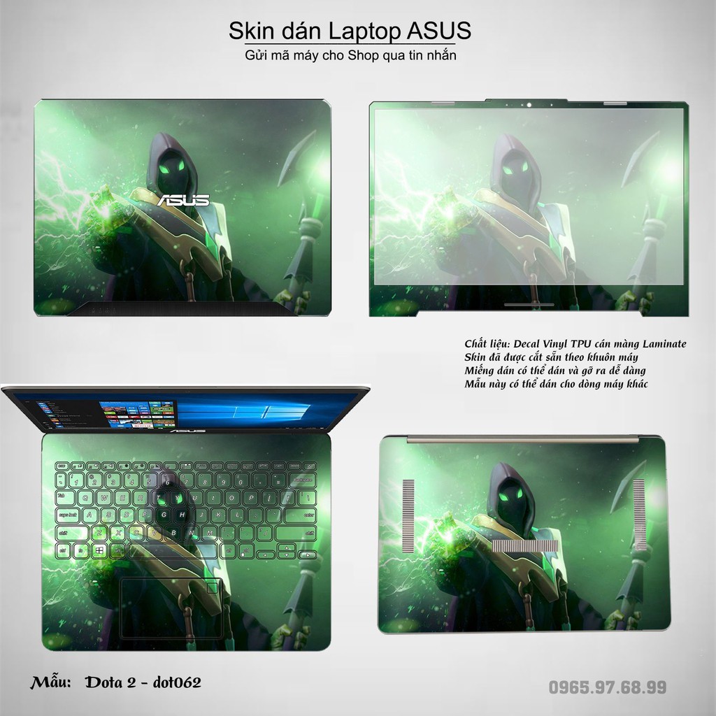 Skin dán Laptop Asus in hình Dota 2 _nhiều mẫu 11 (inbox mã máy cho Shop)