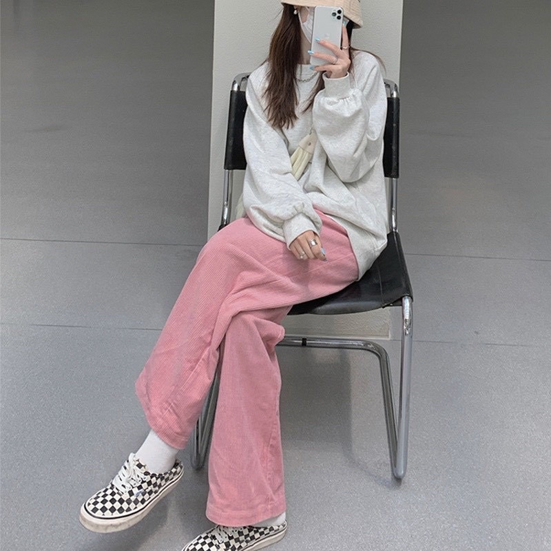 Pass quần nhung tăm ống xuông