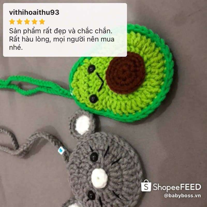 Túi đựng tỏi hình con chuột cho bé - Túi đựng tỏi chọn màu chọn mẫu