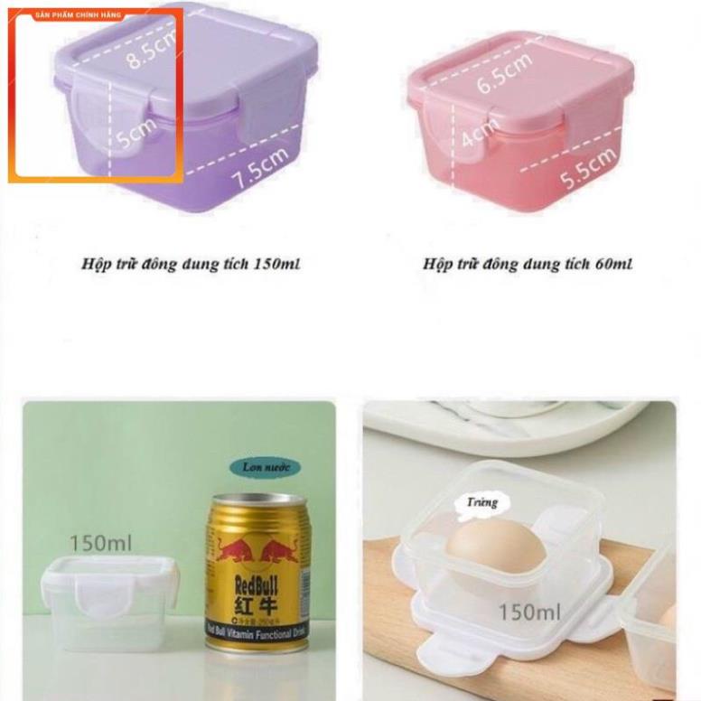 Hộp Trữ Đông ,Khay Trữ Đông Có Nắp 60ml -150ml Bảo Quản Đồ Ăn Dặm Cho Bé