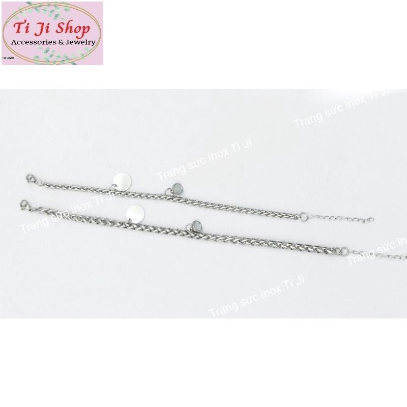 Lắc tay inox cặp đôi khắc chữ, hình ảnh theo yêu cầu