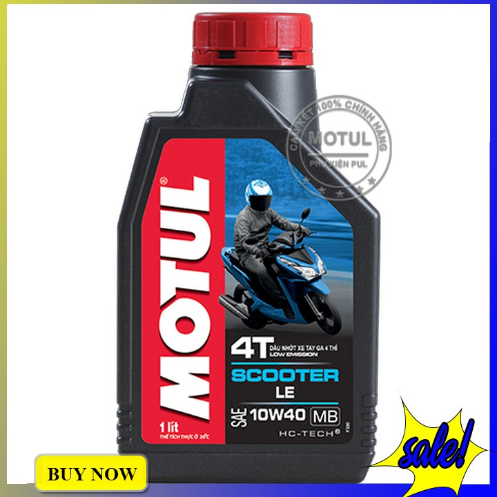 Combo nhớt xe tay ga Motul scooter le 4t 10w40 1l + nhớt hộp số