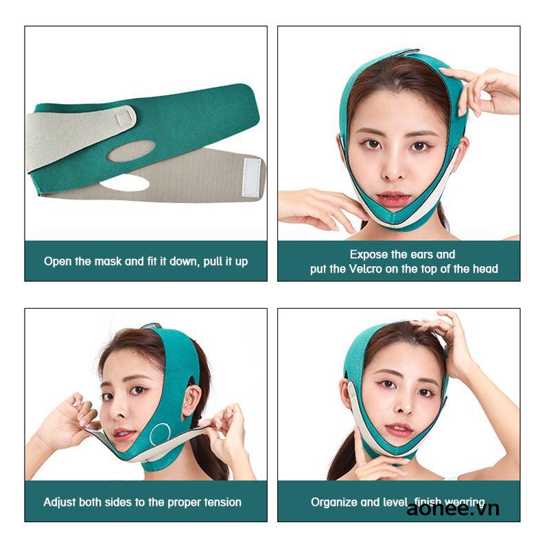 ✨✨Đai nâng cơ định hình mặt vline thon gọn tại nhà hai màu xanh hồng
