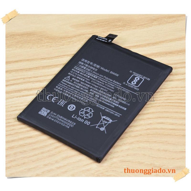 pin Mi 10T Lite, Redmi Note 9 Pro 5G BM4W 3.85V 4820mAh bảo hành 6 tháng