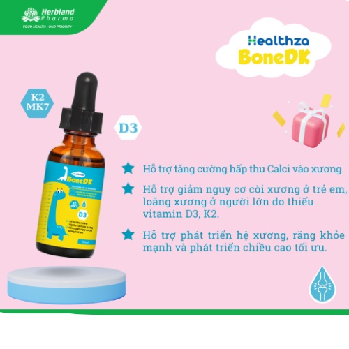 Healthza BoneDK dạng giọt 30ml dành cho bé