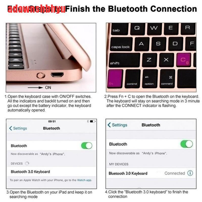 [adawnshbhyu]iPad Pro 9.7 iPad Air 2 Tablet Computer Bluetooth Keyboard Wireless Bluetooth