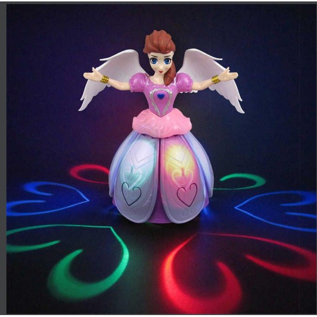 [Lẻ bằng sỉ] Đồ chơi Búp bê công chúa Elsa, Anna nhảy múa xoay tròn có nhạc và đèn cho bé yêu siêu cute