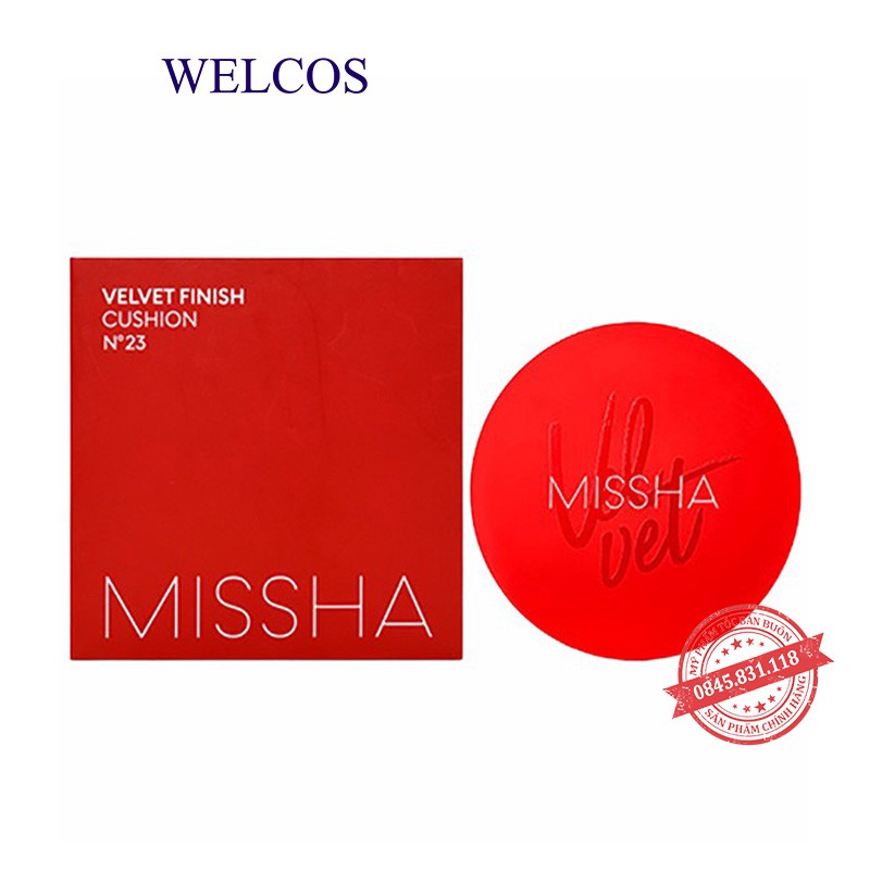 Phấn Nước Missha Đỏ Velvet Finish Cushion Mỏng Mịn, Che Phủ Cực Tốt CS59-HÀNG CHÍNH HÃNG