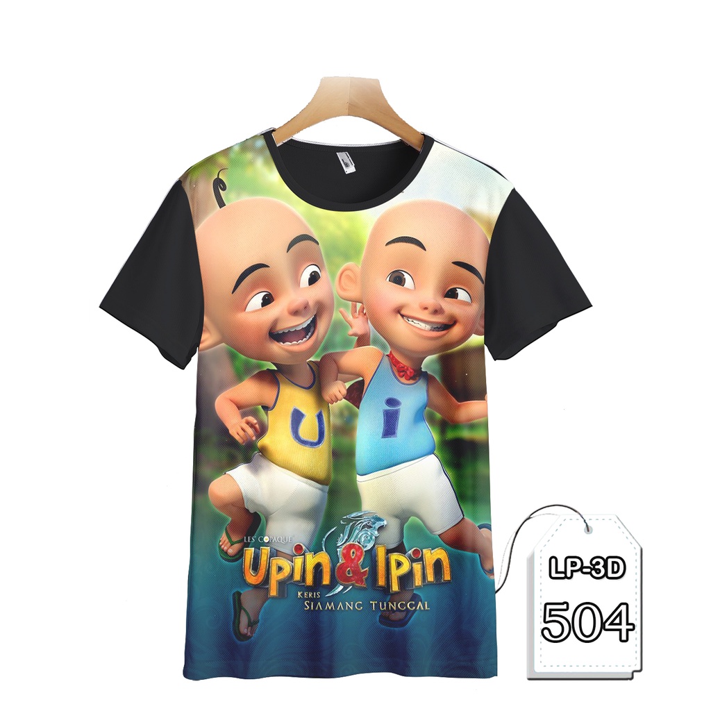 Áo thun Upin và Ipin, Quần áo trẻ em và người lớn, In 3D, Thời trang trẻ em
