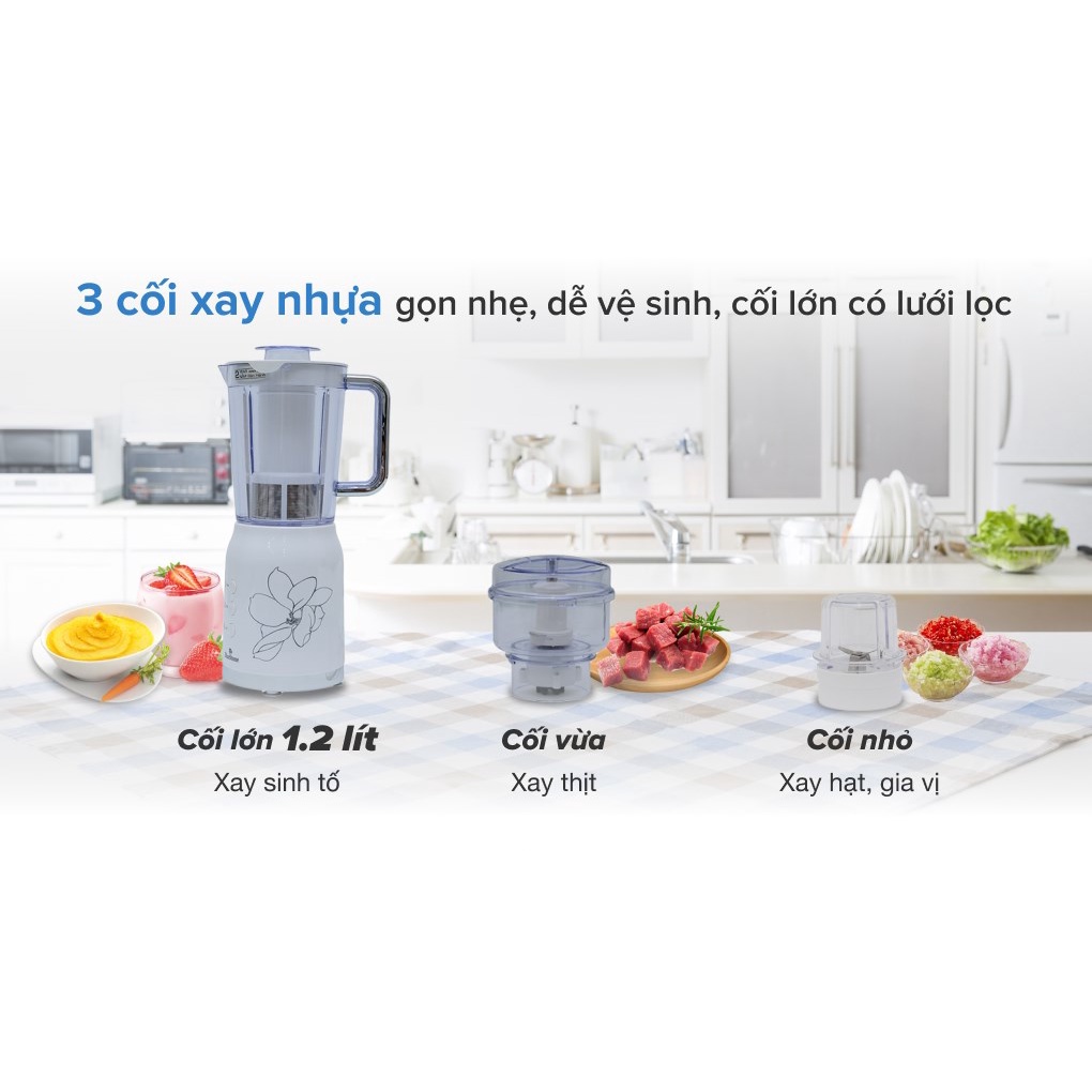 Máy Xay Sinh Tố Bluestone BLB-5335W, Công suất 250W, Dung tích 1.2 lít, Bảo hành 2 năm