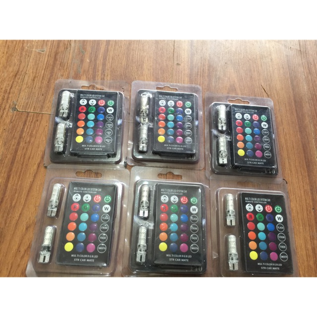 Led demi xe máy điều khiển màu