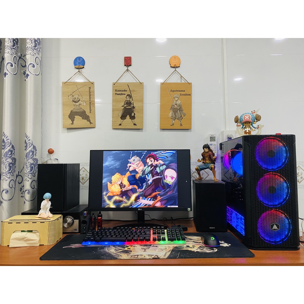 Tranh khắc Gỗ Treo Tường- tranh decor- Kimetsu yaiba - anime thanh gươm diệt quỷ