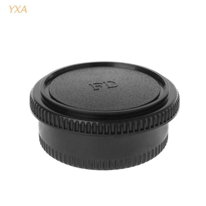 Nắp bảo vệ ống kính máy ảnh bằng nhựa màu đen chống bụi cho Canon FD