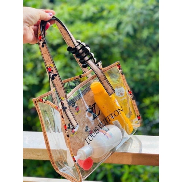 Túi xách nhựa trong 2 món