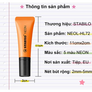 Bút dạ quang STABILO NEON (HL72)