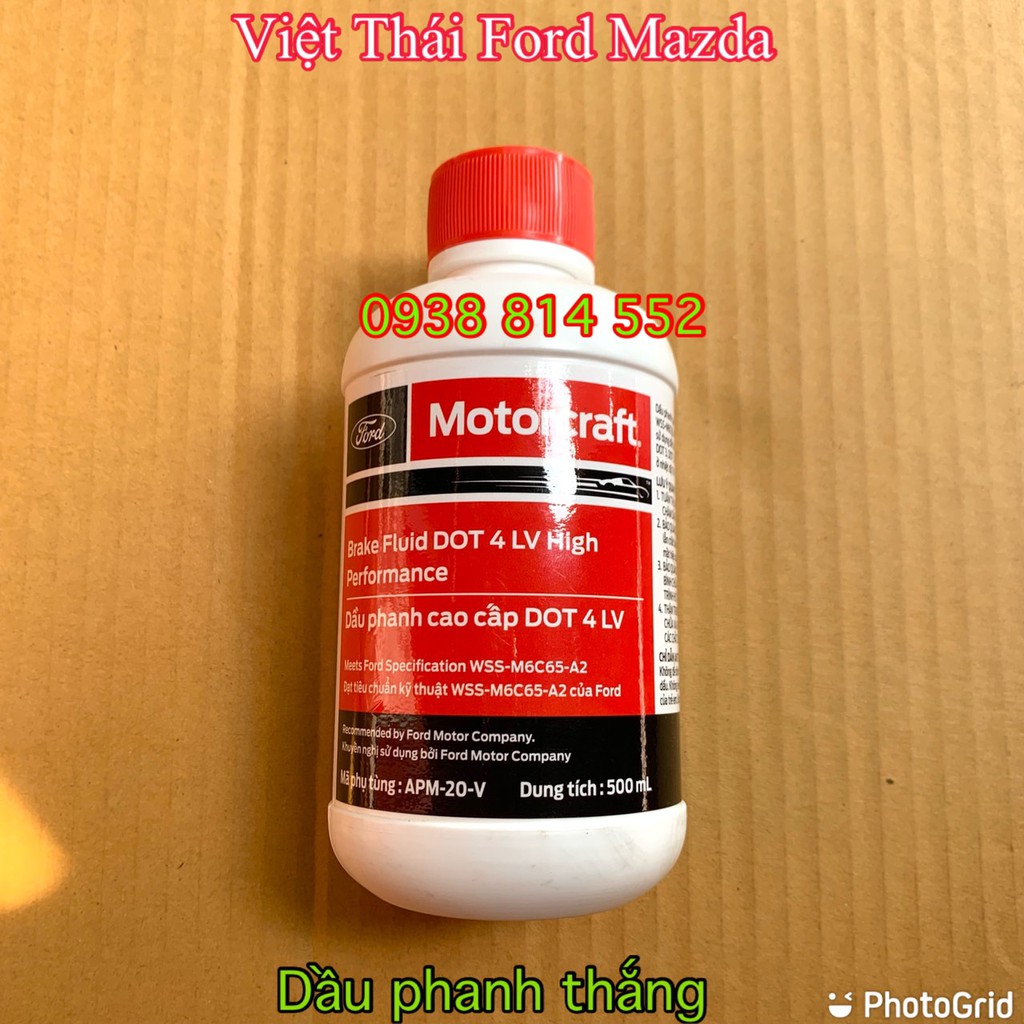 Dầu phanh dầu thắng Ford Motocraft Dot4 chính hãng
