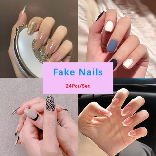Bộ 24 móng tay giả không thấm nước  R141-R154 False nails