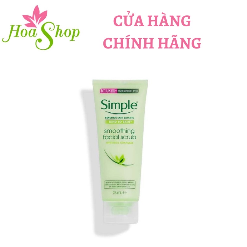 Tẩy Da Chết Simple Kind To Skin Smoothing Facial Scrub 75ml