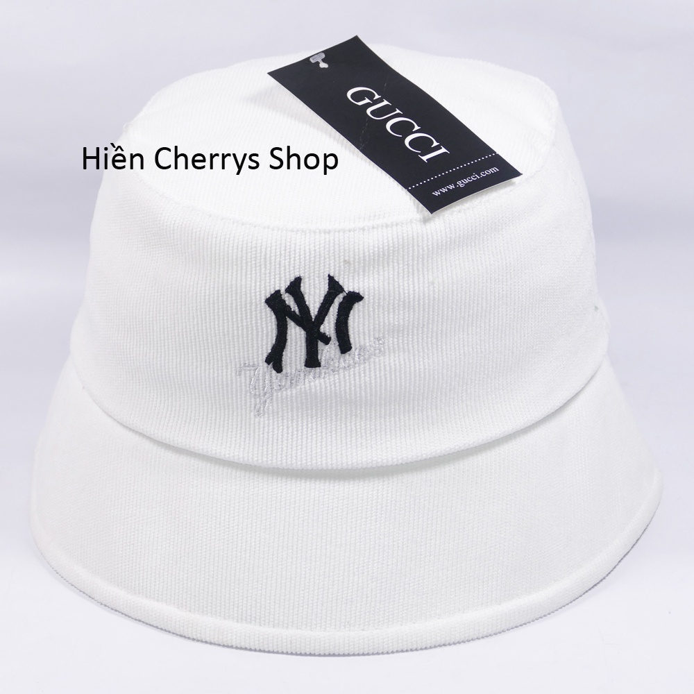 Mũ bucket vành cụp ❤️Nón tai bèo thêu chữ NY Yankees chất nhung cao cấp form unisex nam nữ 2022