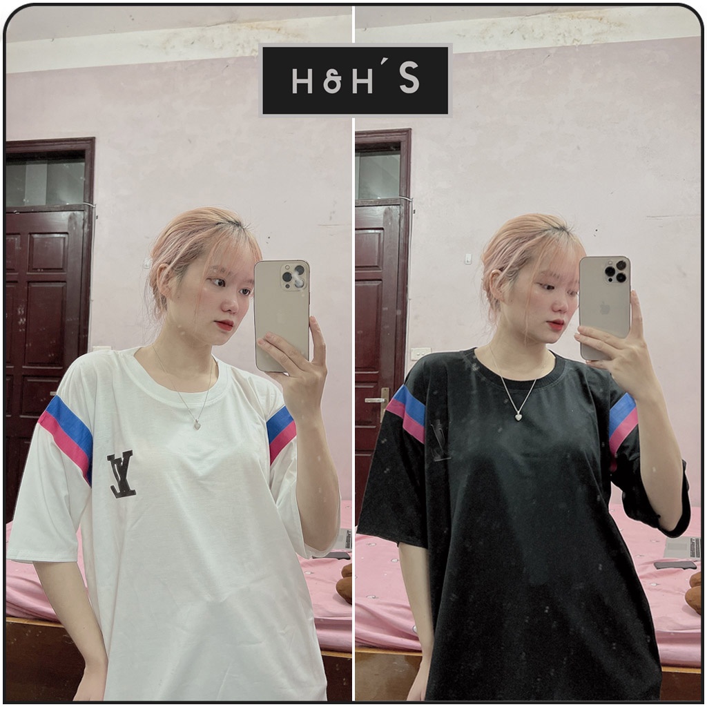 ÁO L.V VIỀN VAI NAM NỮ UNISEX - Áo Phông L.V Viền Vai L.V7 Ảnh Thật Video