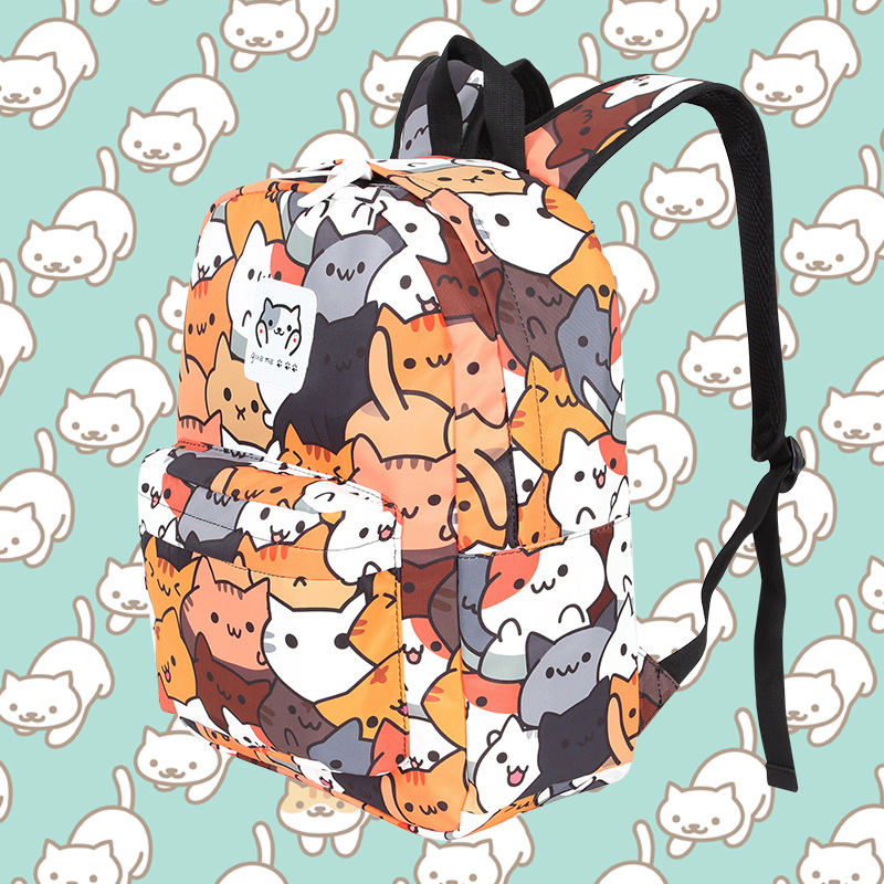 Ba Lô Đi Học In Hình Anime Totoro Neko Atsume Madara Attack on Titan Tokyo Ghoul