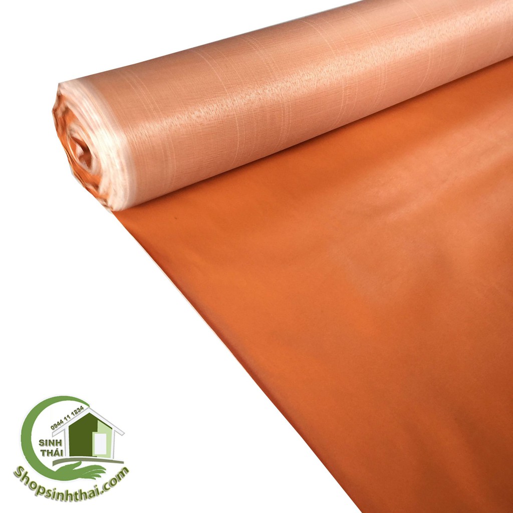 Vải da simili PVC - vải giả da may túi, làm dép, bọc ghế sofa -  màu cam có vân