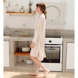 Shirt Đầm Ngủ Sọc Màu
