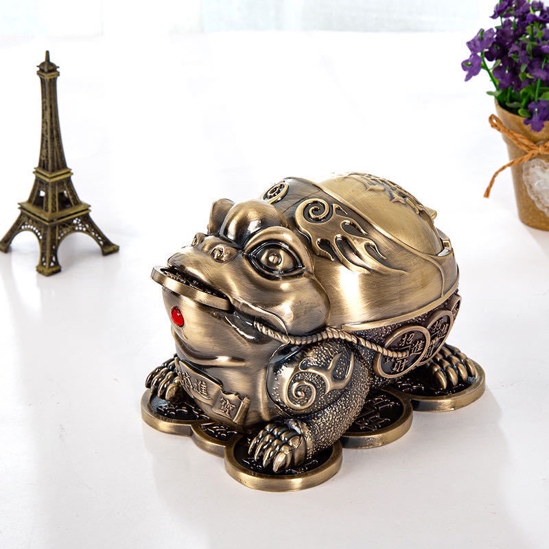 Gạt tàn cóc phong thuỷ tài lộc Huydecor