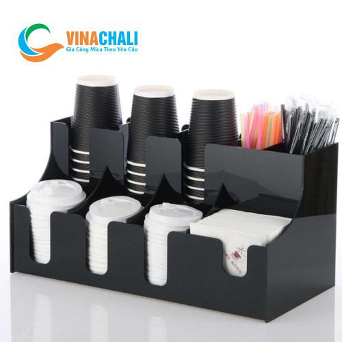 Kệ Đựng Ly Cốc Trà Sữa - Cafe - Take Away 8 Ngăn 2 Tầng