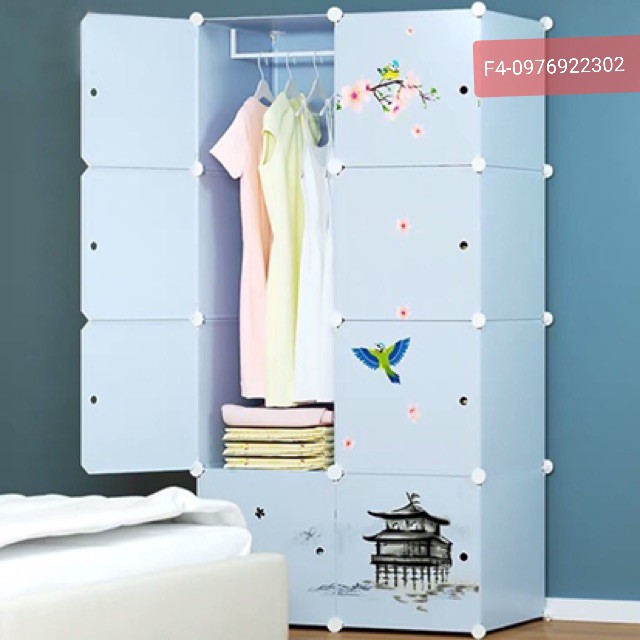 Tủ Nhựa Đa Năng Lắp Ghép Thông Minh 8 ô Sâu 47 cm bảo hành 1 năm