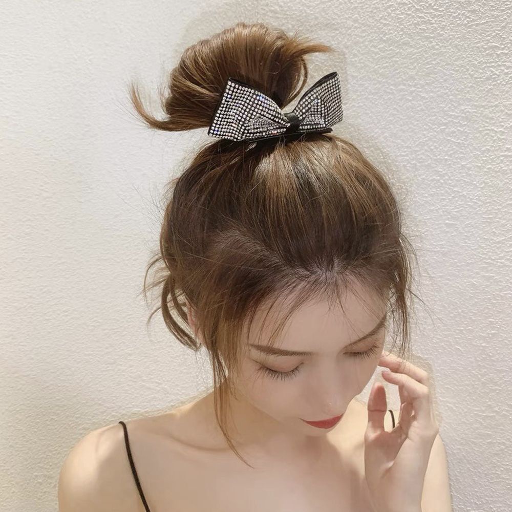 Kẹp tóc nơ phong cách Hàn Quốc dễ thương thời trang cho nữ