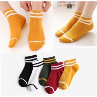 combo 3 và 5 đôi tất đệt kim ulzalang cao cổ nam nữ bảng màu basic