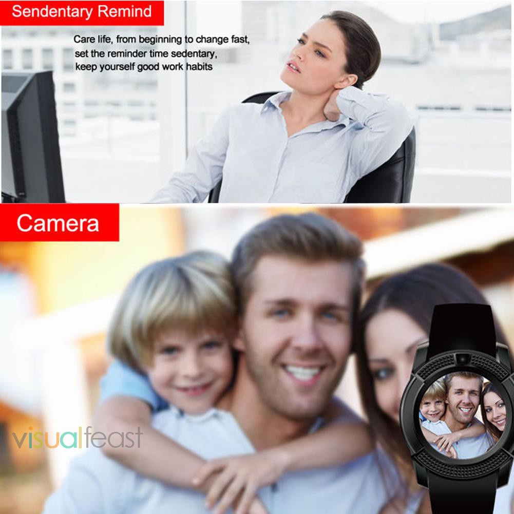 [sthouse]V8 1.22inch Smart Watch Support TF SIM Card Bluetooth Smartwatch For Phone-128633