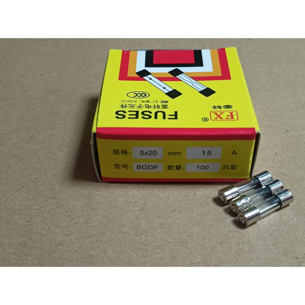 Cầu Chì 15A 250V 5x20mm
